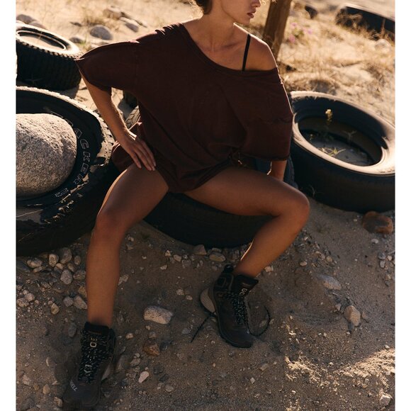 🆕 FP MOVEMENT Hot Shot Tee Romper / Dark Espresso - Picture 8 of 10